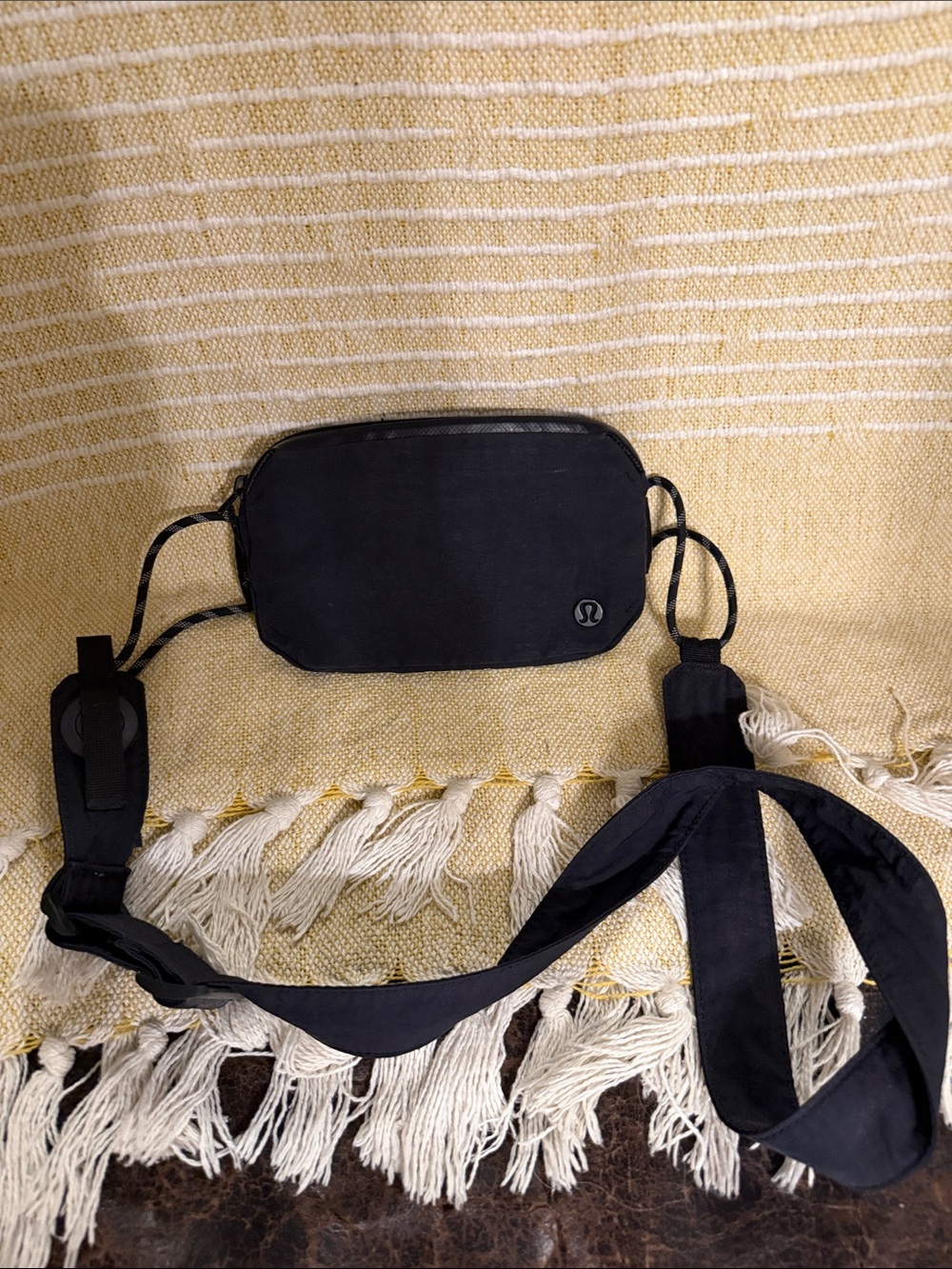 lululemon athletica Black Waist Crossbody Belt Bag